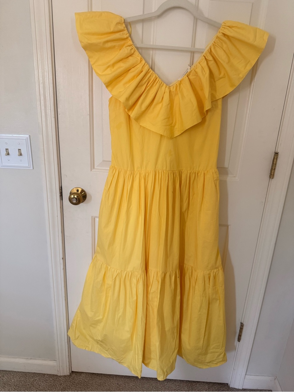 Tuckernuck Yellow Ruffle Vneck Maxi Dress - Picture 2 of 2
